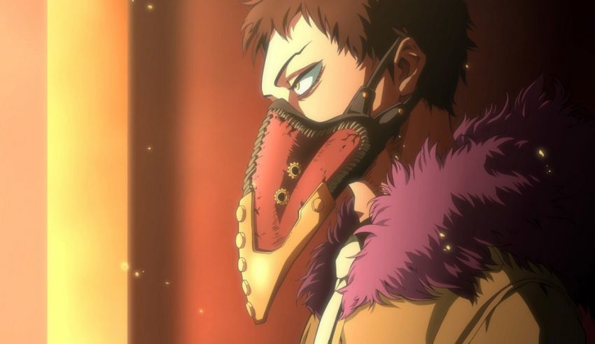 An anime character with a mask on his face.