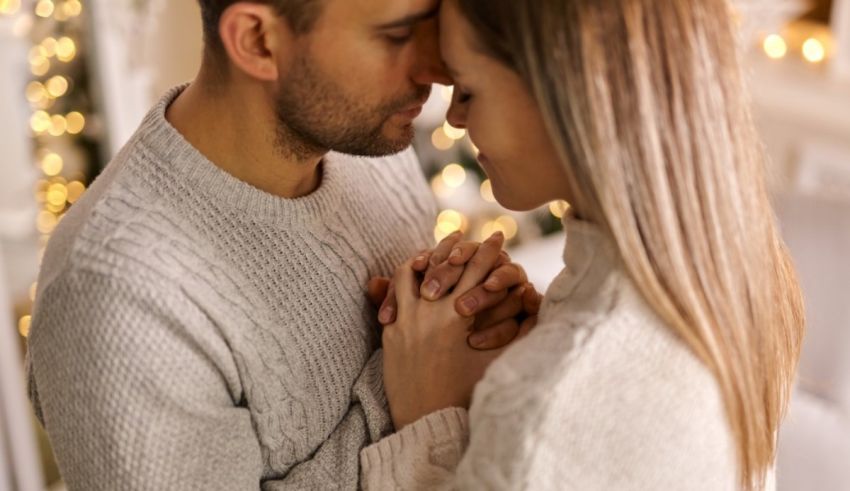 A man and woman holding hands.