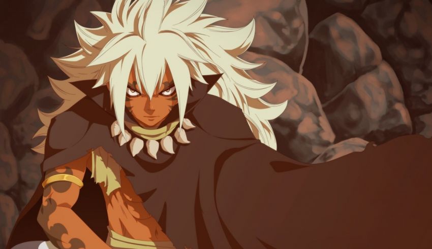 An anime character with long hair and a cloak.