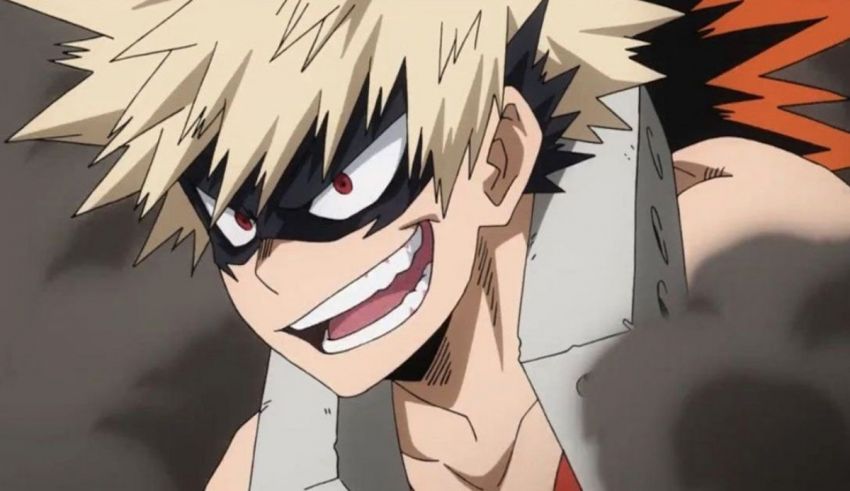 An anime character with a black mask and red eyes.