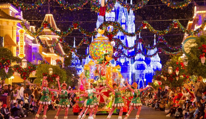 Walt disney world christmas parade.