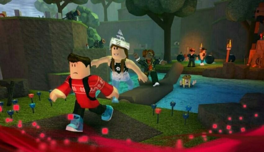 A group of people in a video game.