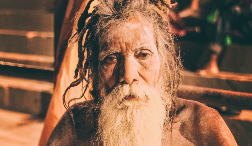 An old man with a beard and white beard.