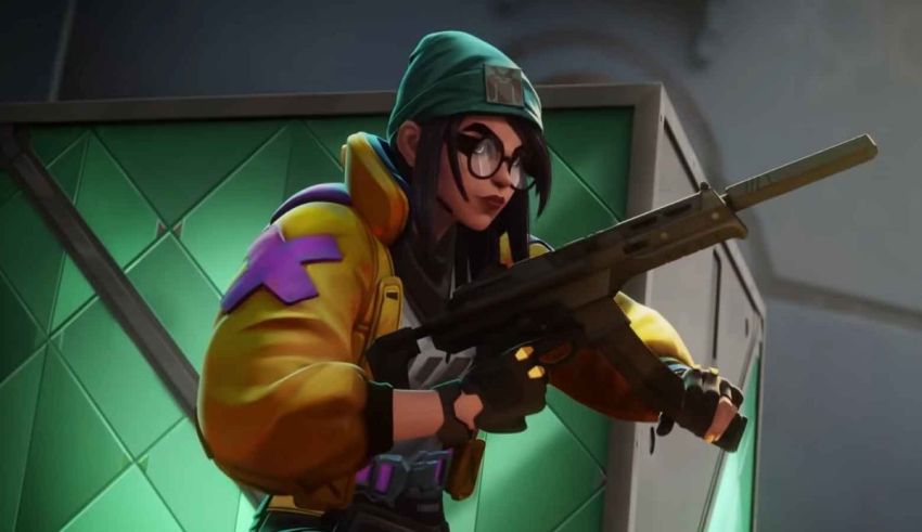A woman holding a gun in fortnite.
