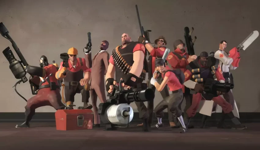 A group of fortnite characters with guns.